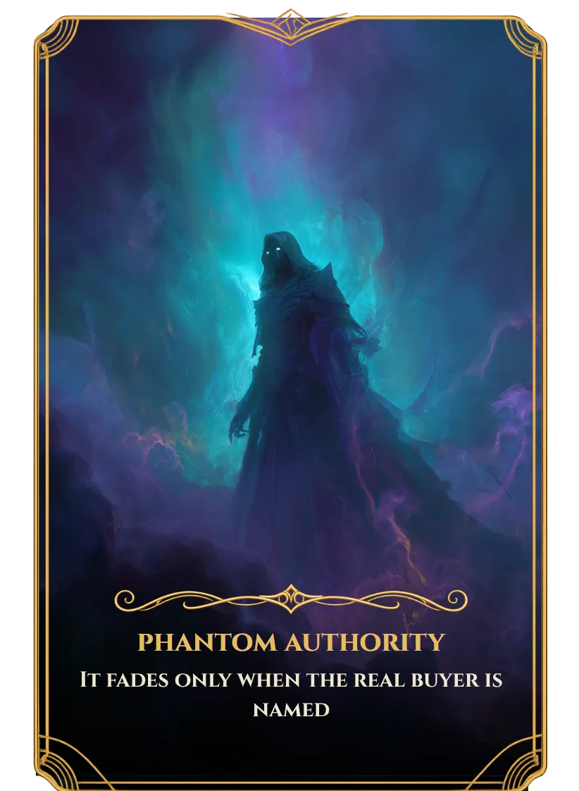 The Phantom Authority — a DealForge boss guarding a deal stage